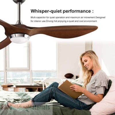 REIGA Ceiling Fan with LED Light Kit Remote Control
