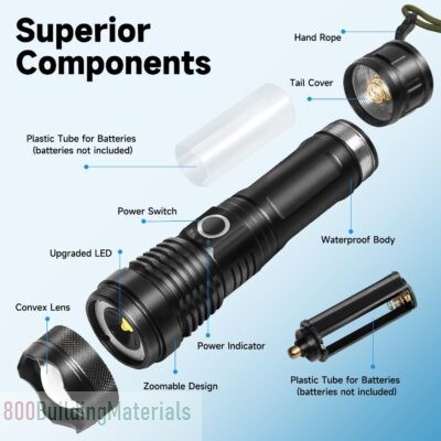 Yamdrok 5 Modes Rechargeable LED Flashlight,