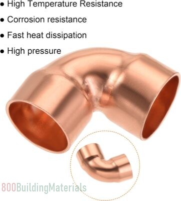 MECCANIXITY Elbow Copper Pipe Fitting Brazing Connection mea211218ee0653