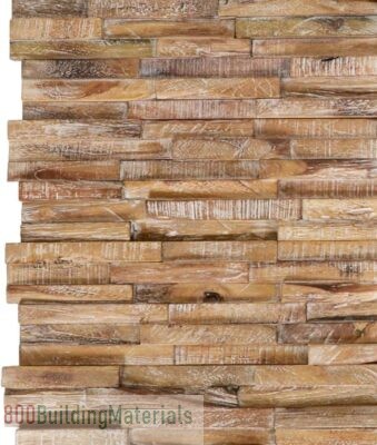 vidaXL Solid Teak Wood 3D Wall Cladding Panels