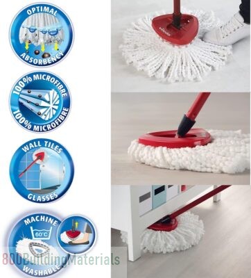 Vileda Easy Wring, Clean spin mop and bucket set with foot pedal VLFC133649