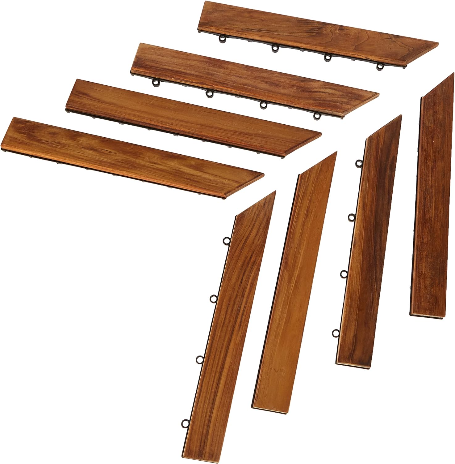Bare Decor Corner Trim Piece Interlocking Flooring In Solid Teak Wood BARE-WF2011