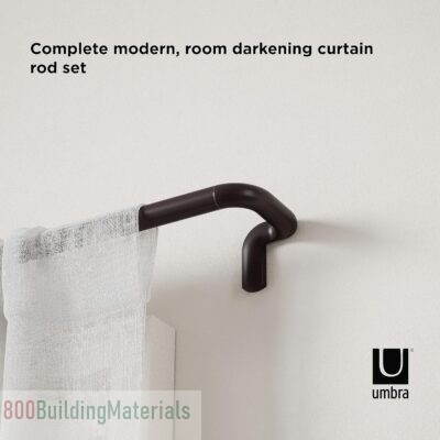Umbra Twilight Single Curtain Rod Set 242732-797-REM