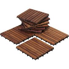 Lingwei Wooden Style Decking Tiles- 30x30x3 cm- LWLGWFTND-02