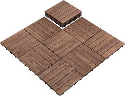 Lingwei Wooden Style Decking Tiles- 30x30x3 cm- LWLGWFTND-02