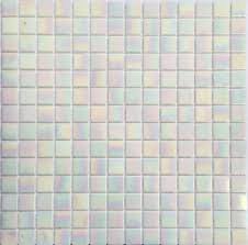 MOSCYCLE Swimming Pool Glass Mosaic- White & Blue-620401