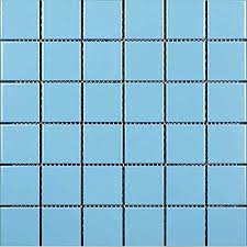 MOSCYCLE Ceramic Swimming Pool Tiles Mosaic 2Sqm -Light Blue – 650755