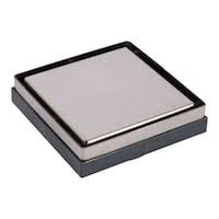 Aqua Plast Stainless Steel Square Floor Drain- 13x13cm- Shiny Silver- Aqua-13×13