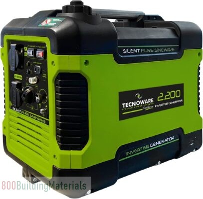 Tecnoware Italian Power Systems 2200VA Silenced Inverter Generator, Single-Phase 230 Vac Inverter