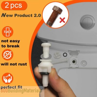 Toilet Seat Hinges Bolts and Nuts for Top Mount Toilet lid Fastener Parts Kit