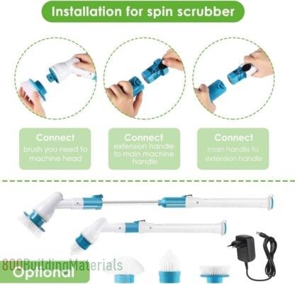 Hurricane Spin Scrubber Electric Spin Scrubber Home Cleaning Tools SPINSCUBBER