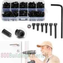Goodern Nuts and Bolts Assorted Set,304 Stainless Steel Hex Socket Head Cap Screws Bolts and Nuts Kit with Box