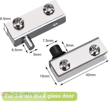 Excefore Glass Door Hinge, Iron Glass Door Pivot Hinge NN3767