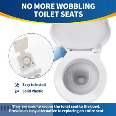 Aoheke Plastic Bolts Kit Fits Most plastic toilet seat covers (white pair)
