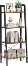 Vasagle Industrial Ladder Shelf, 4 Tier Bookshelf Ladder Bookcase