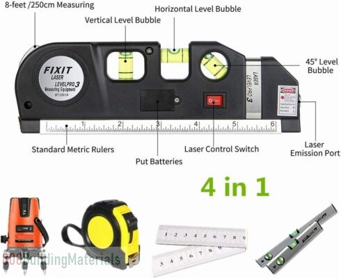 eWINNER Laser Level Measure Tools 4 In 1 Multipurpose Standard Metric Laser Level
