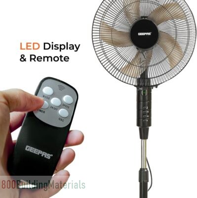 Geepas 16″ Stand Fan with Remote Control Gf9489