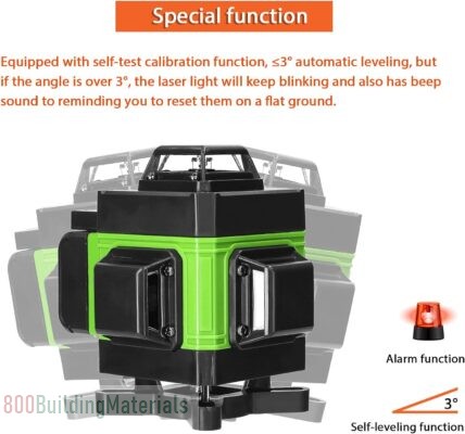 Obery Multifunctional 4D 16 Lines Laser Level 3° Self-leveling Machine USB Rechargeable