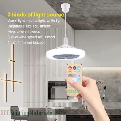 Jiawu Ceiling Fan with Light and Remote Control, 9.8 Inch Quiet Small Ceiling Fan Bulb Jiawugaymuvr1q2