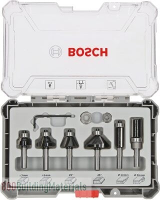 Bosch Professional 2607017469 Edge Milling Cutter Set, Colour, 8 Mm