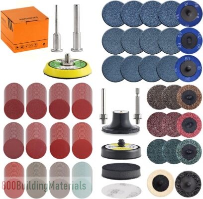 Tshya 2inch Sanding Discs Pad Variety Kit for Drill Grinder Rotary Tools VPS27001