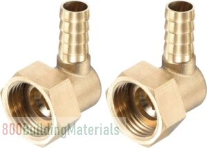 Sourcing map Brass Hose Barb Fitting Elbow a20111900ux0292