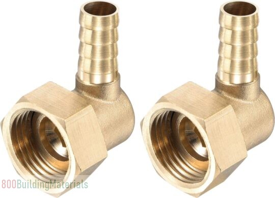 Sourcing map Brass Hose Barb Fitting Elbow a20111900ux0292