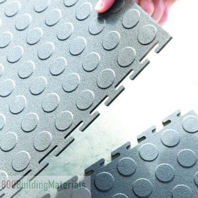 VERSATEX Garage Floor Square Plastic Coin Top Interlocking ‎11N-53218X18C8Floor Tiles