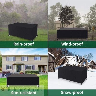 ARCHAEOPTERYX Waterproof Outdoor Furniture Cover 128″ L x 82″ W x 23″ H