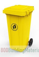 Takako Garbage Waste Dustbin with Step On Pedal & Wheels -120L