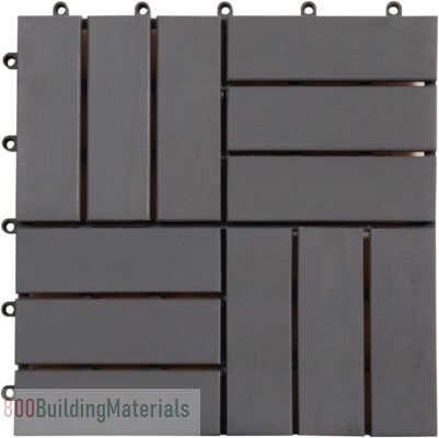 vidaXL Acacia Grey Decking Tiles Grey 3054434