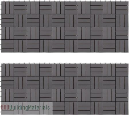 vidaXL Acacia Grey Decking Tiles Grey 3054434