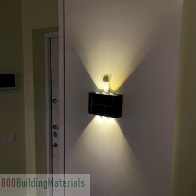 Solar Up Down Wall Lights Fixture Waterproof Nordic Style