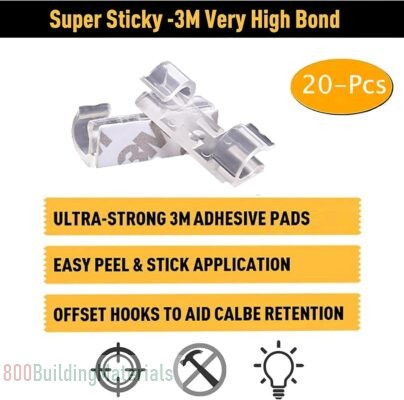PYLCO SMART Clear Cable Adhesive Clips