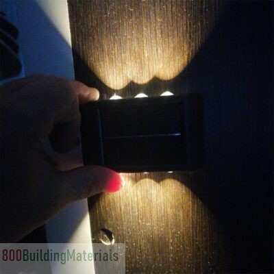 Solar Up Down Wall Lights Fixture Waterproof Nordic Style