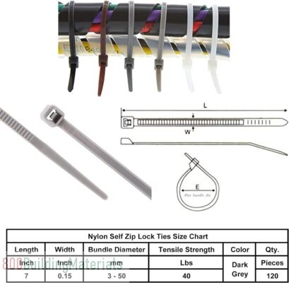PYLCO SMART Nylon Heavy Duty Self-Locking Cable Zip Ties PYLC-CBLM-ZIPTIES