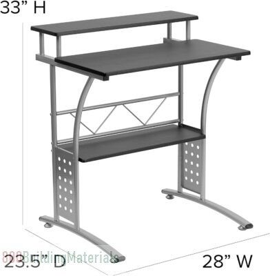 Flash Furniture Computer Desk NAN-CLIFTON-BK-GG