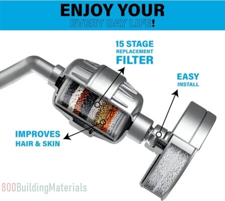 AquaMystic Shower Filter for Hard Water