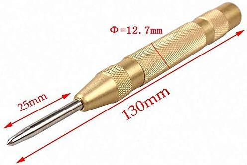 Automatic Punch Strike Spring Loaded Marking Starting Holes Woodworking Tool Center Pin (5in)