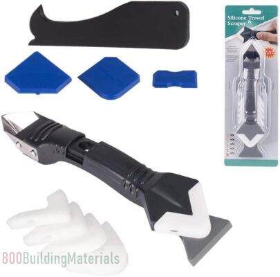 3 in 1 Silicone Caulking Tools(stainless steelhead) Silicone Sealant Finishing Tool Grout Scraper