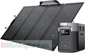 EF ECOFLOW Solar Generator DELTA Max (2000) 2016Wh with 220W Solar Panel, 6 X 2400W (5000W Surge) AC Outlets