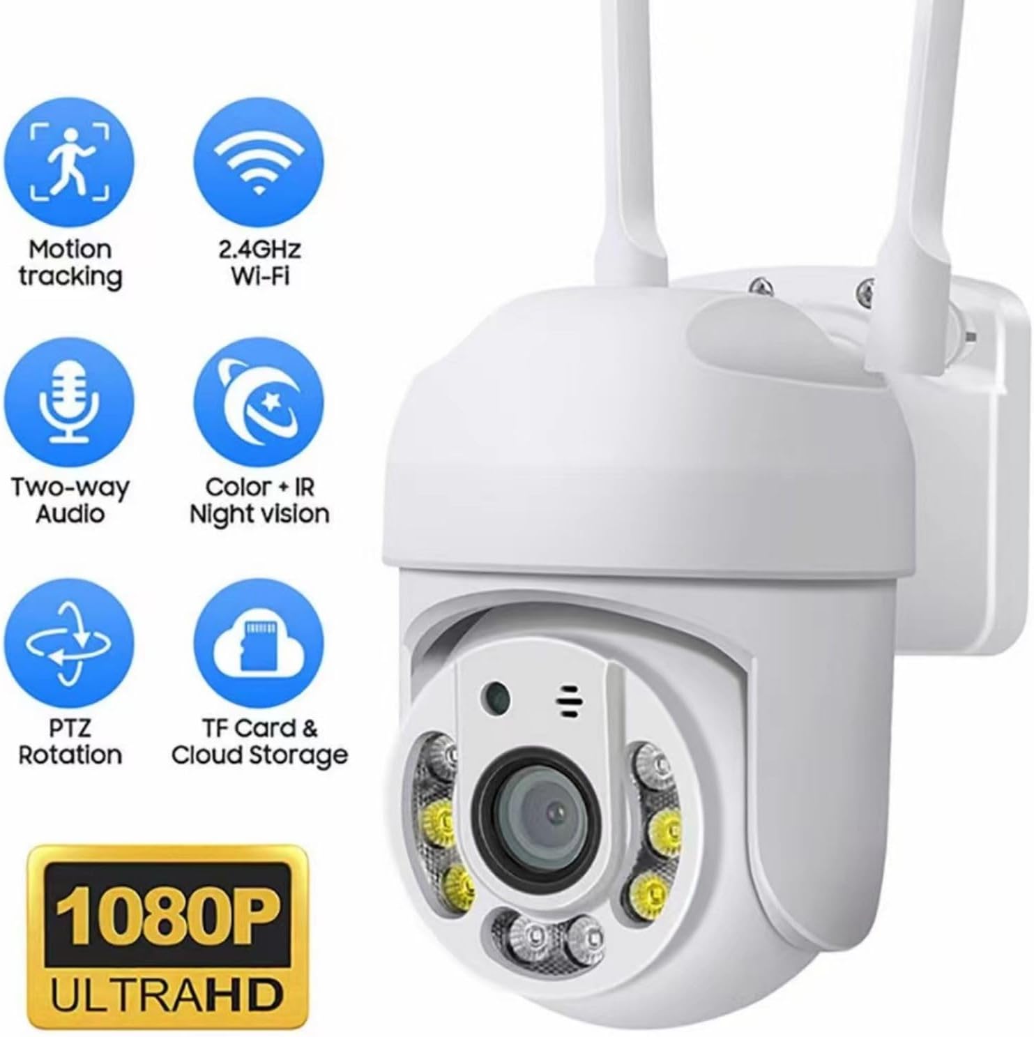 Doeek Tuya Smart Camera HD 1080P Outdoor/Indoor Wireless WiFi Outdoor Camera Home Security System