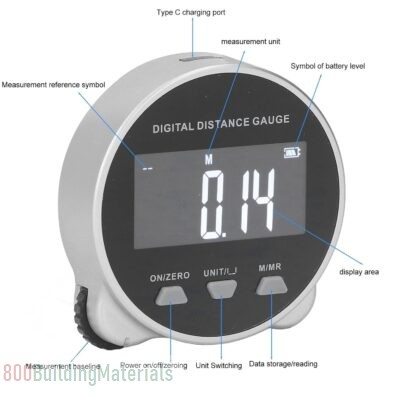 Digital Tape Measure with LCD Display, 656 Ft High Accuracy Electronic Rolling Ruler