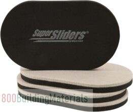 Super Sliders 3 1/2″ x 6″ Oval Reusable Furniture Sliders for Hard Surfaces