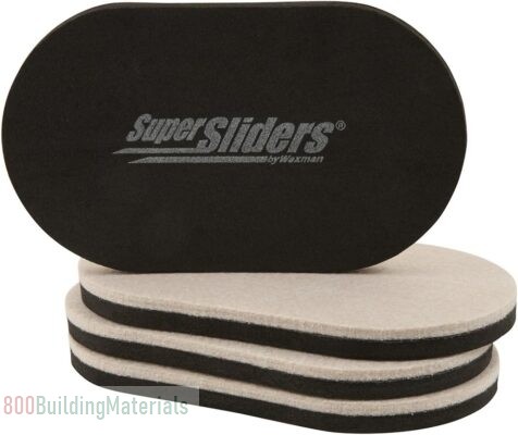 Super Sliders 3 1/2″ x 6″ Oval Reusable Furniture Sliders for Hard Surfaces