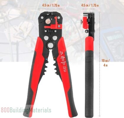 Crimping Stripping Plier Tool, Self-adjusting 8″ Automatic Wire Stripper/Cutting Pliers Tool