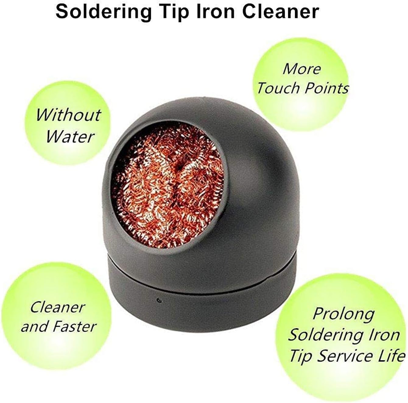 Soldering Tip Iron Cleaner, Solder Tip Cleaning Wire, Soldering Tip Cleaning Ball And Base