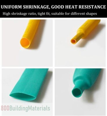 Heat Shrink Tube 6 Colors 11 Sizes Tubing Set Combo Assorted Sleeving Wrap Cable Wire Kit