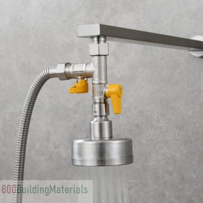 Tecmolog Brass Water Diverter 3 Way Shower Diverter Valve T Adapter Shower Head Shut-Off Valve