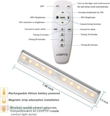 20-LED Dimmable Under Counter Lighting Closet Lights